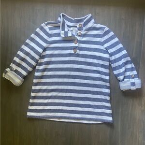 Striped Kids Shirt with Button Details